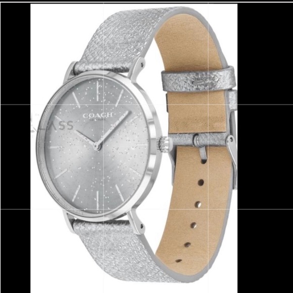 Coach Perry metallic silver and glitter face watch - Picture 2 of 8
